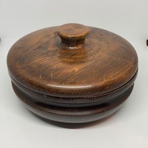 Handmade wooden bowl with lid